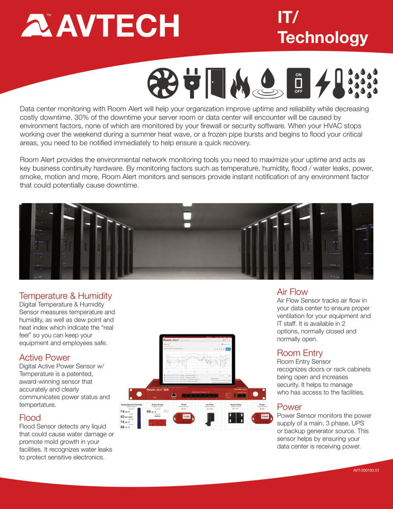 Temperature monitoring solutions for data centers 